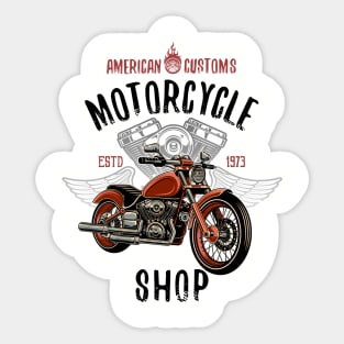 American Customs Moto Shop Sticker